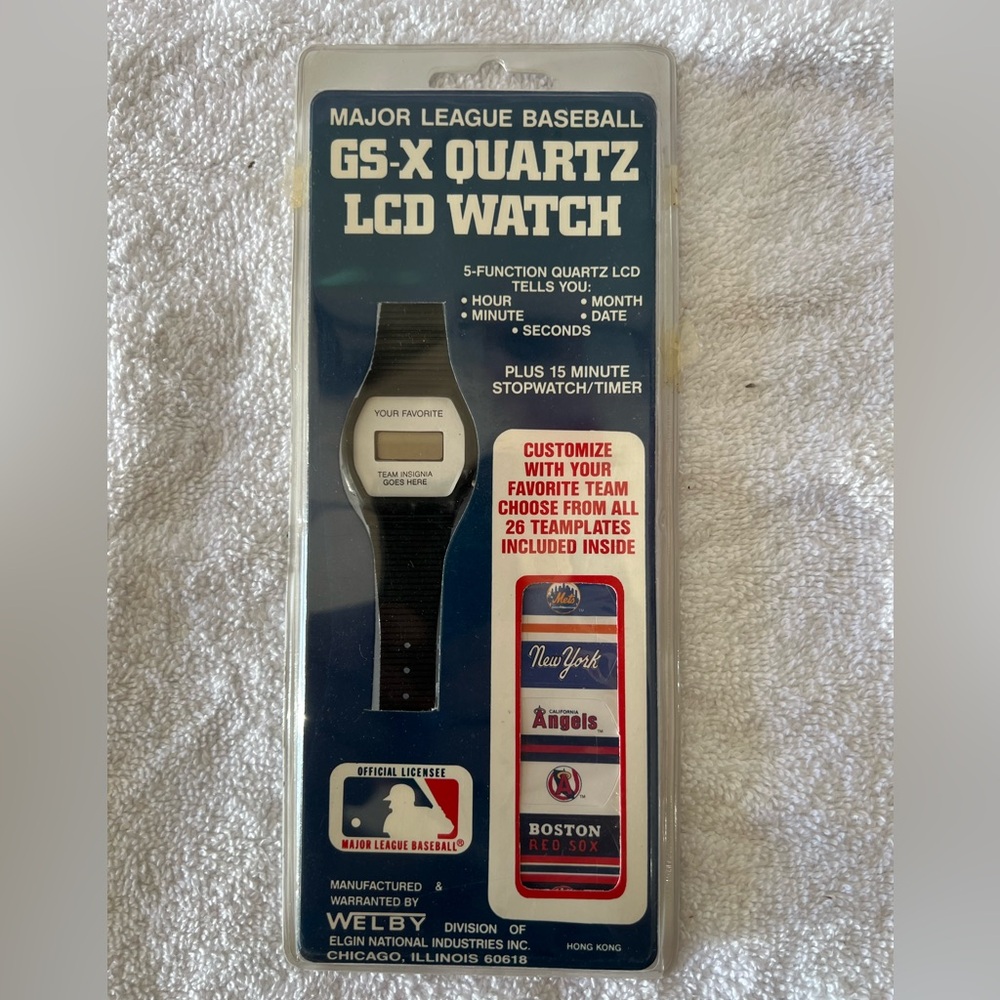 Major League Baseball GC-X Quartz LCD Watch (1980’s, NIB, Untested)